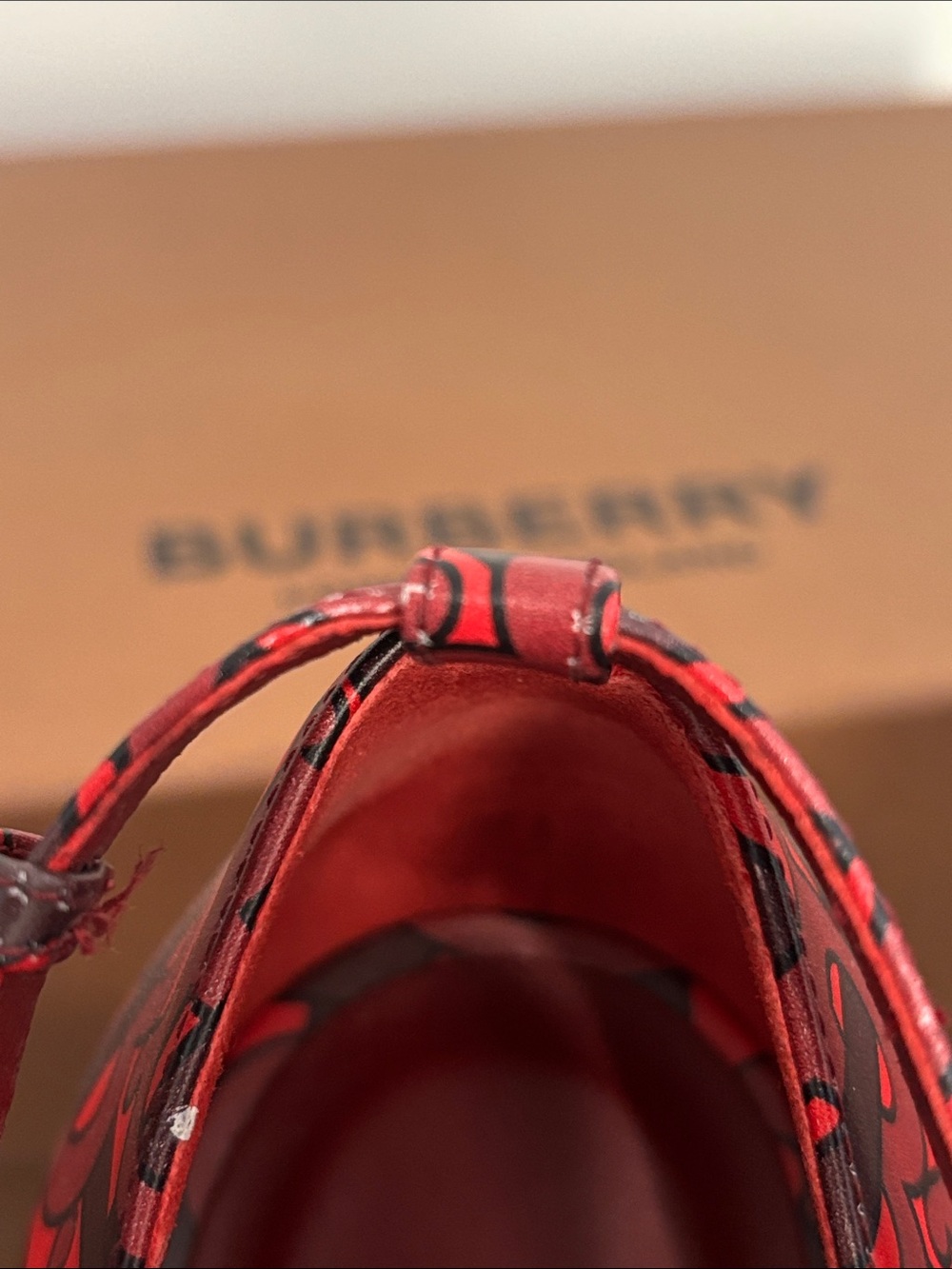 Burberry Red Logo Ankle-Strap Pumps - Women's High Heel - Picture 8 of 15